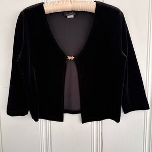 Vintage Butterfly Clasp Cropped Cardigan